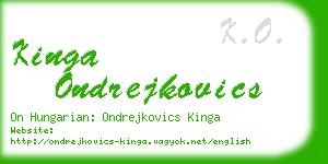 kinga ondrejkovics business card